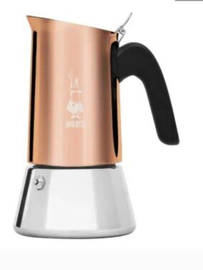 Bialetti Venus Copper and silver color Espresso Maker 4 cup Induction too